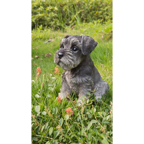 miniature schnauzer welcome statue